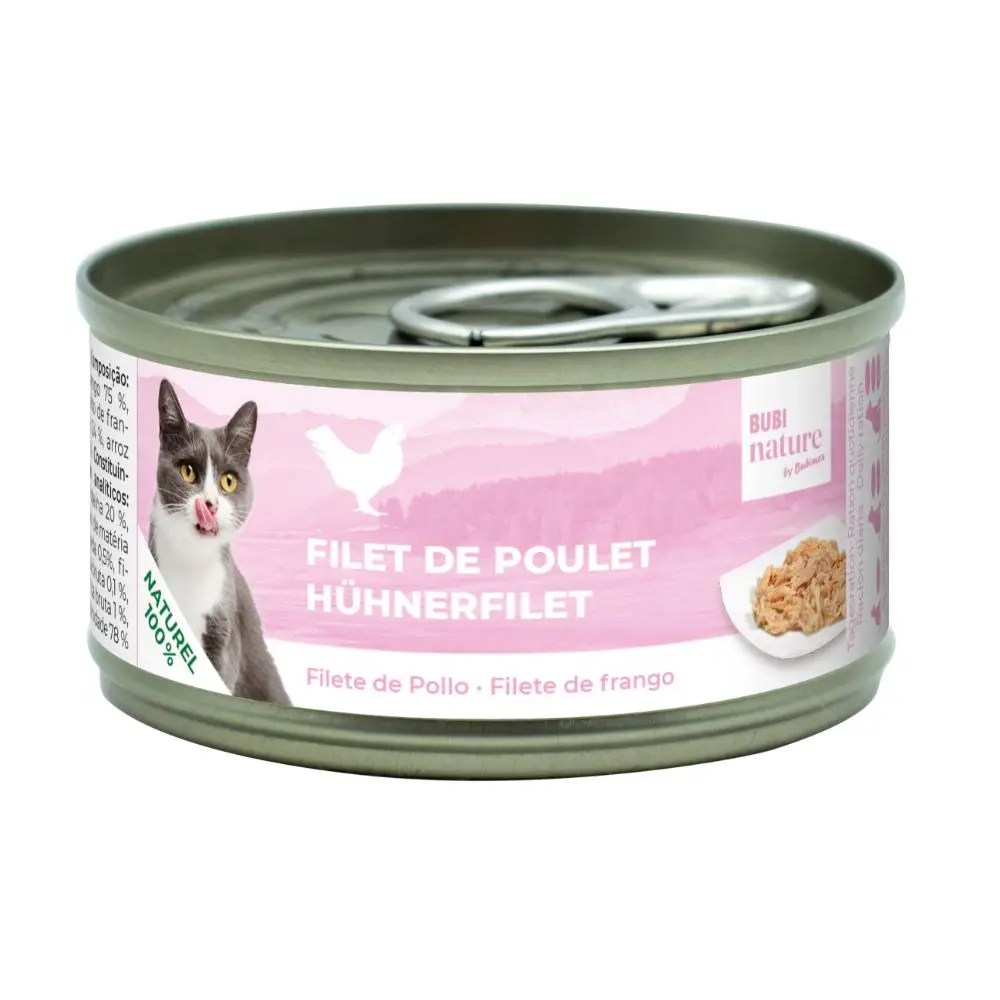 Boîte chat Bubi Nature filets de poulet (70 g) - Bubimex