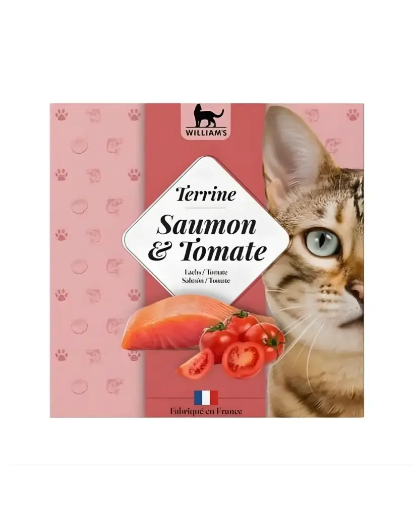 [J25100096] Terrine Chat saumon et tomate (80 g) - William's