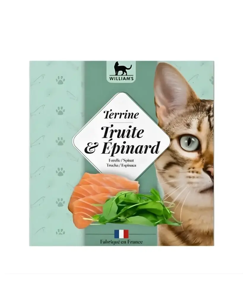 [J25100098] Terrine Chat truite et épinards (80 g) - William's