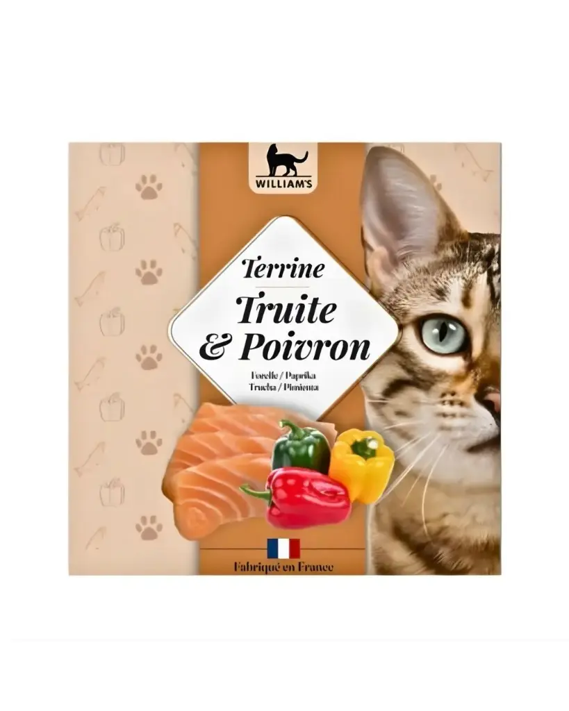 [J25100099] Terrine Chat truite et poivron (80 g) - William's