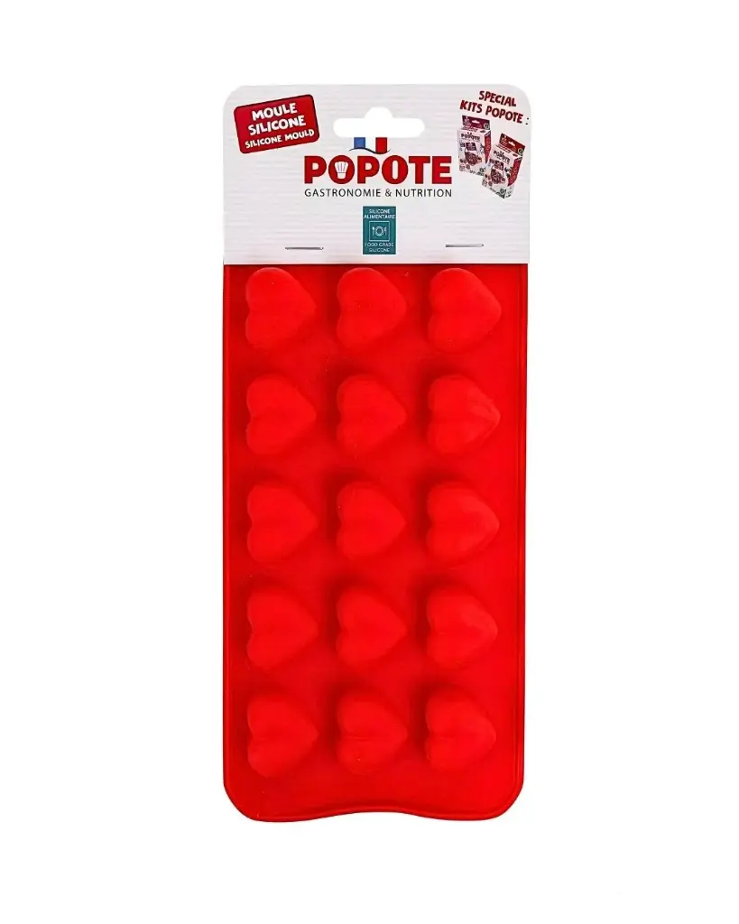 Moule Silicone popote cœurs - Brandy