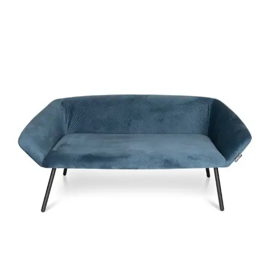 [J25100143] Fauteuil en velours pour chien Louie Bleu - Vadigran