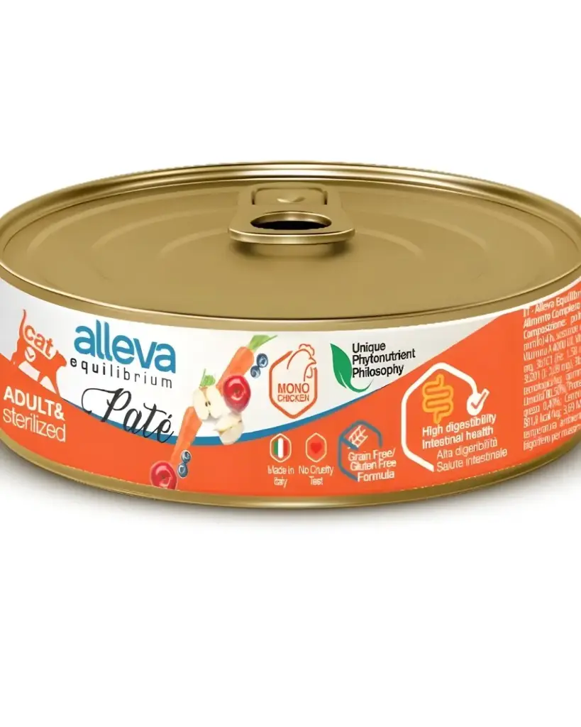 Pâtée Poulet Alleva Equilibrium Chat Adulte & Stérilisé (85 g) - Alleva 