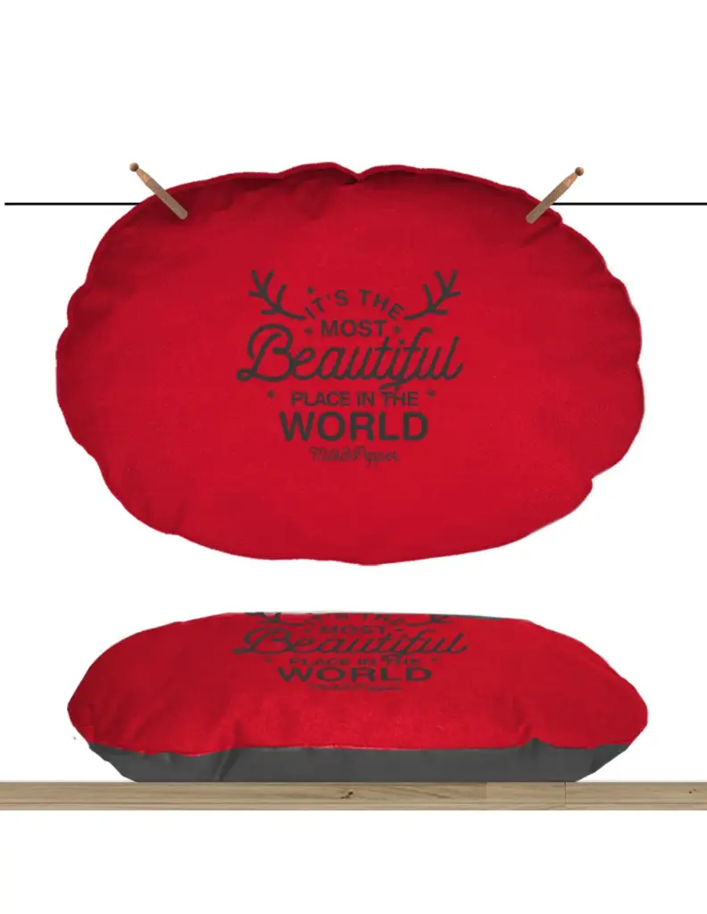 [J25110231] Sofa carré "Wonderfull" rouge (Taille 2) - Milk & Pepper