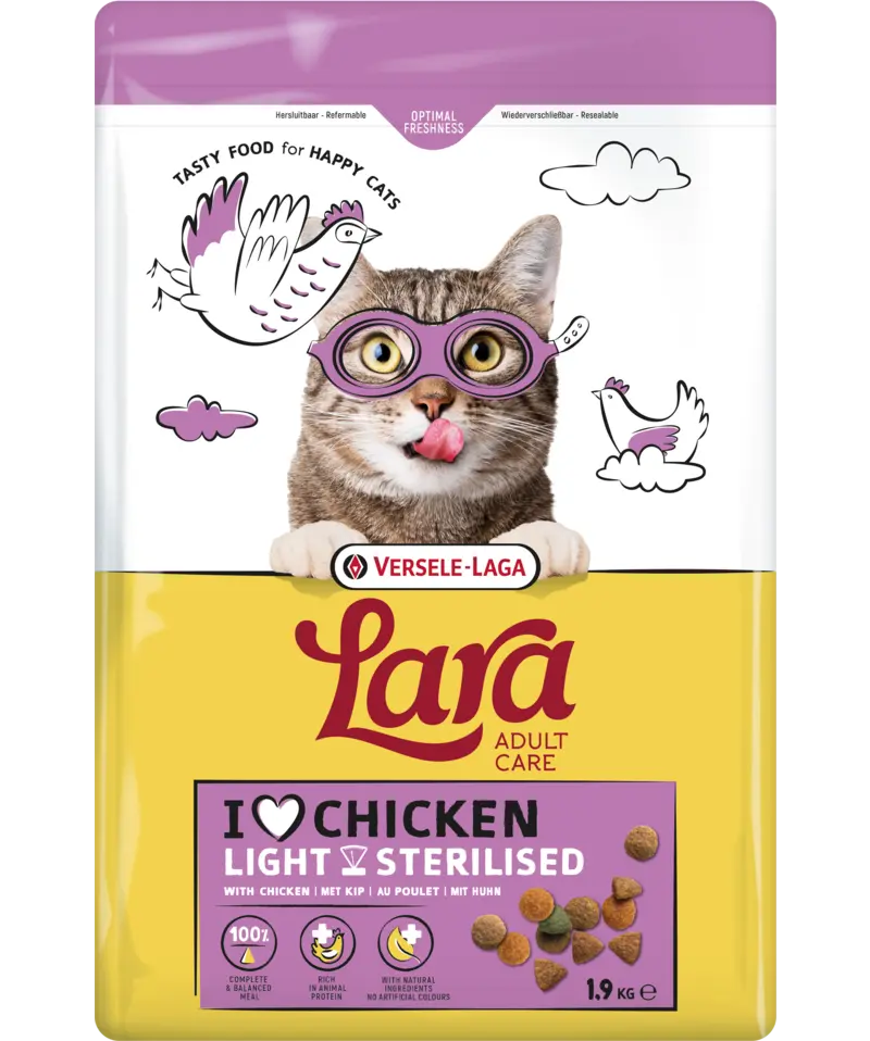 [J25110288] Lara Adult Care Light Sterilised avec poulet (1.9 kg) - Versele-Laga