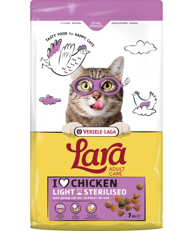 [J25110289] Lara Adult Care Light Sterilised avec poulet (7 kg) - Versele-Laga 