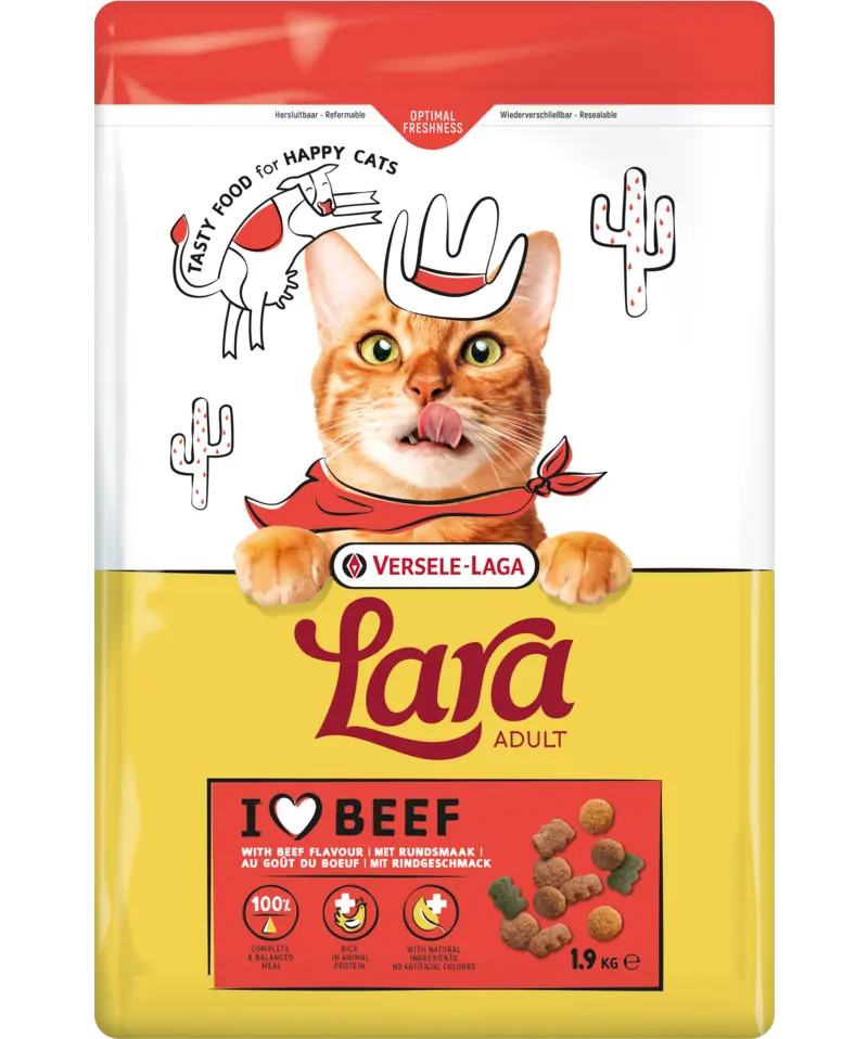 [J25110292] Lara Adult au goût de Bœuf (1.9 kg) - Versele-Laga