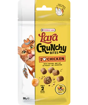 [J25110309] Lara Crunchy Bites Happy Teeth Treats au poulet (50 g) - Versele-Laga