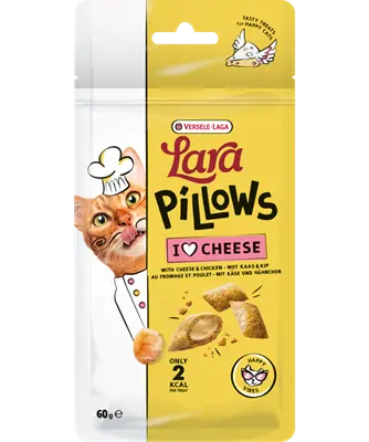Lara Pillows Happy Vibes Treats avec fromage (60 g) - Versele-Laga