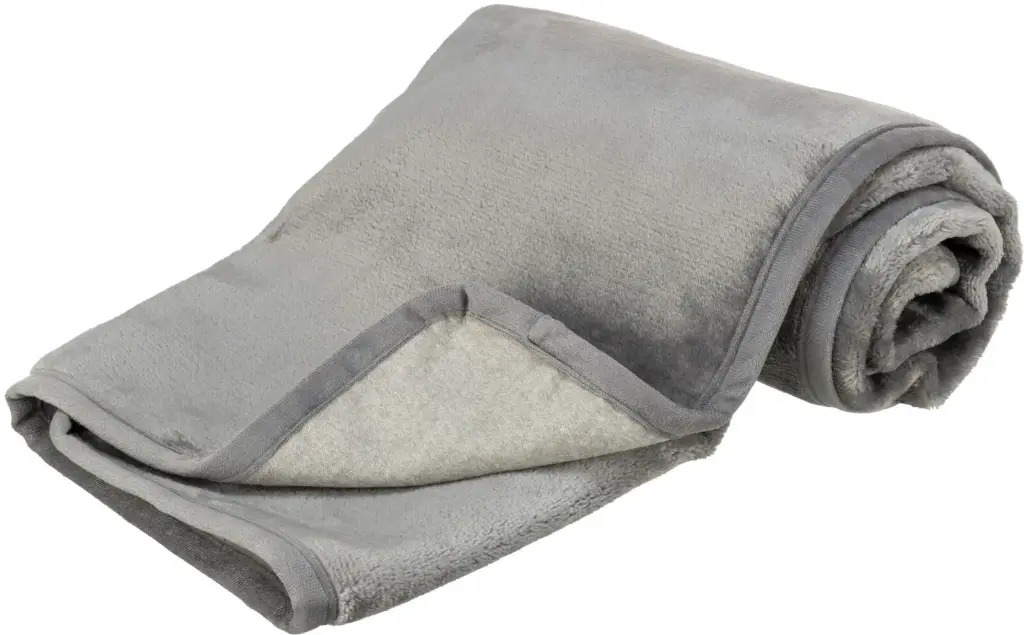 [J25110374] Couverture Levy en peluche gris - Trixie (100 x 70 cm)