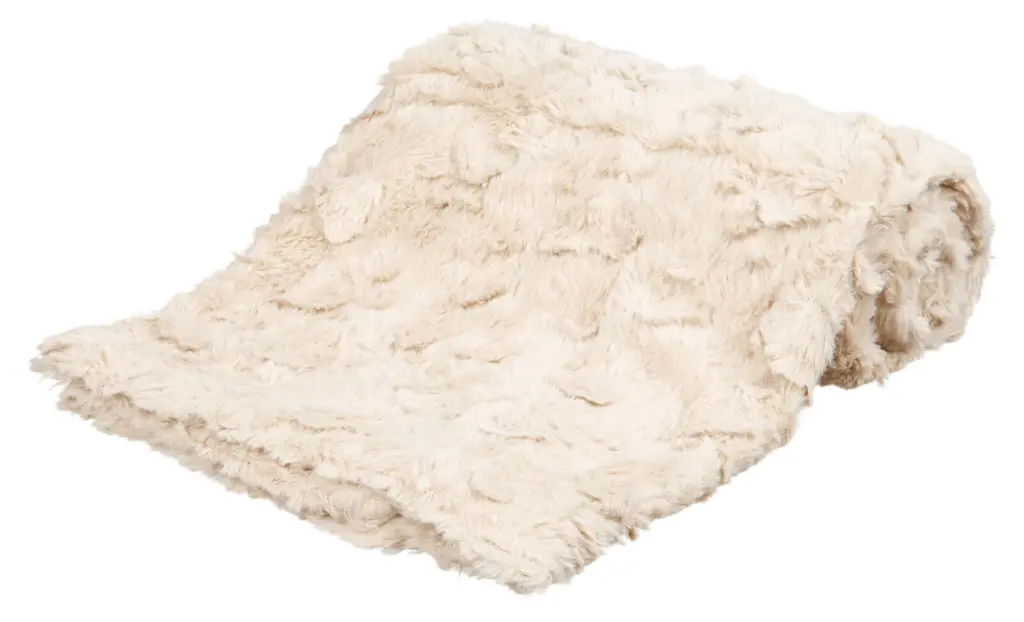 [J25110383] Couverture Cosy peluche beige - Trixie (70 x 50 cm)