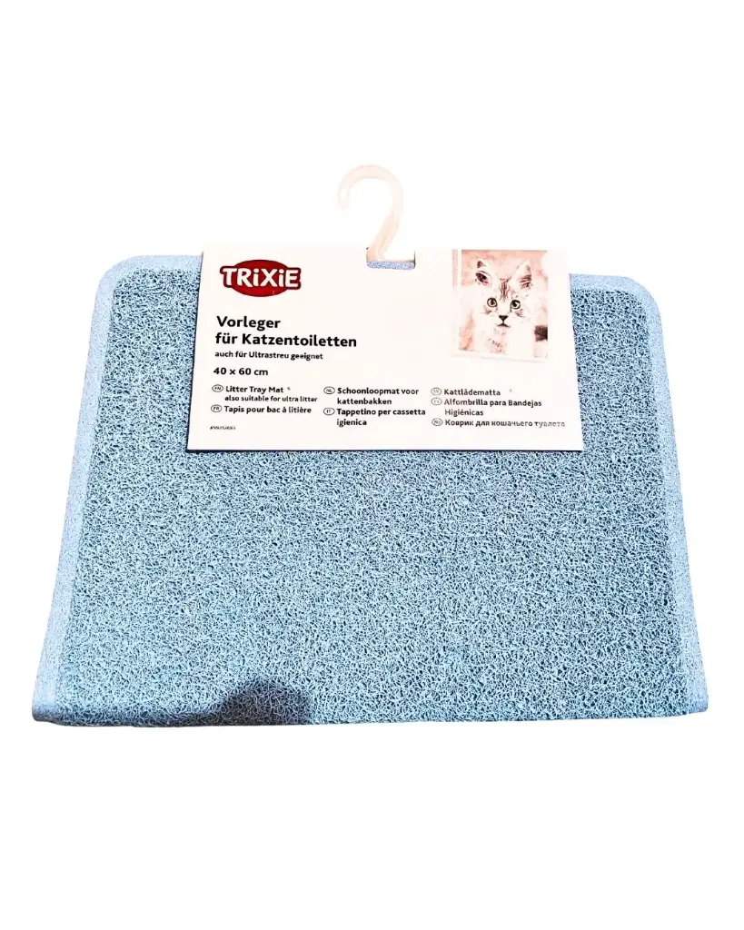 [J25110420] Tapis pour bac à litière - Trixie (Bleu clair)