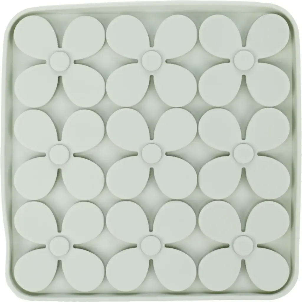 [J25120139] Tapis à lécher Klaver carré vert clair - Flamingo