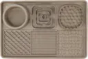 Tapis à lécher Pengu rectangle taupe - Flamingo