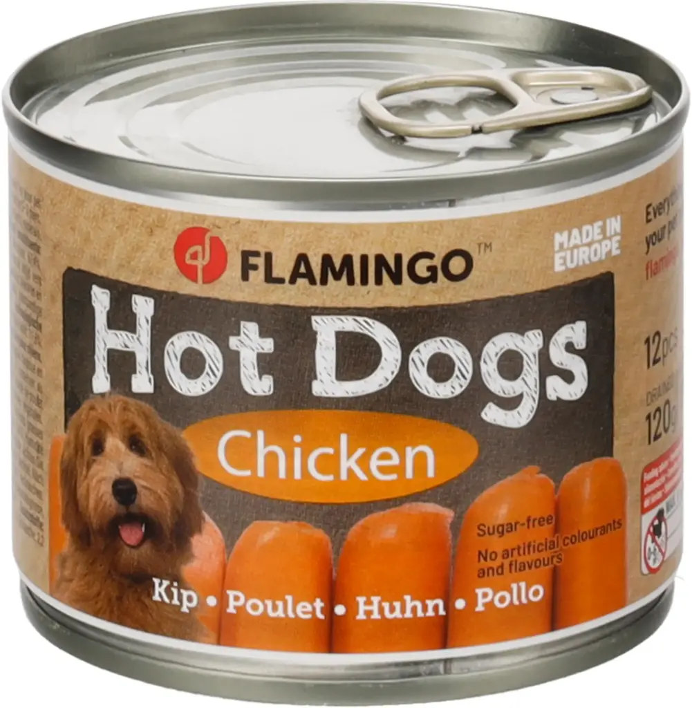 Friandise cocktail mini saucisses avec poulet (120 g) - Flamingo