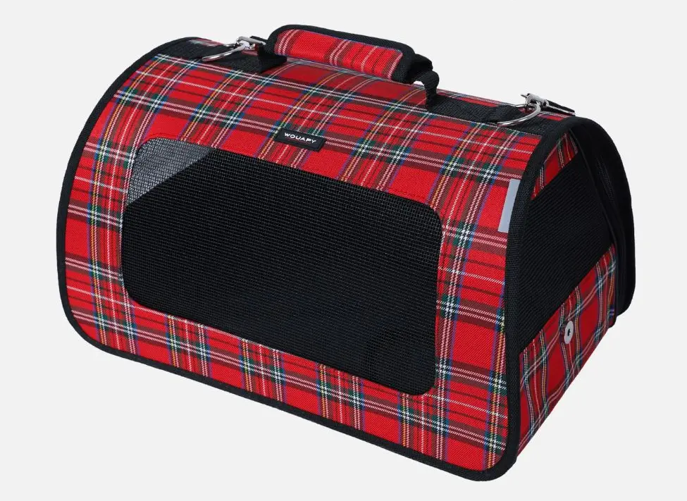 [J25120171] Sac de transport pliable - Scottish rouge (Taille 2) - Wouapy