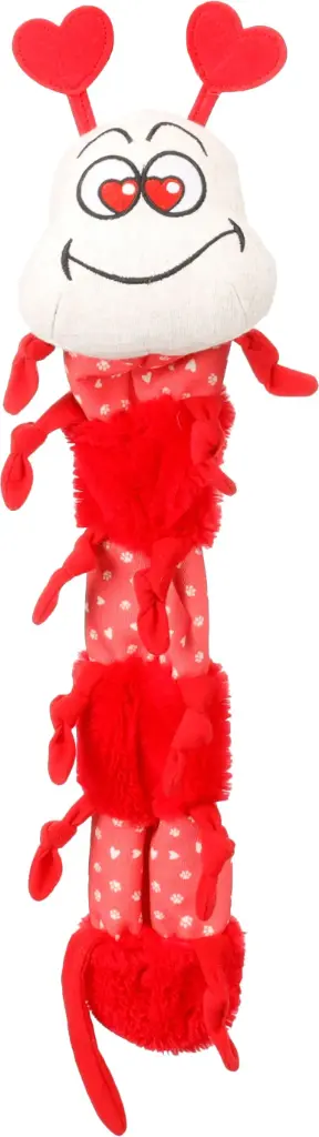 [J26010005] Jouet chenille rouge Saint-Valentin (45 cm) - Flamingo