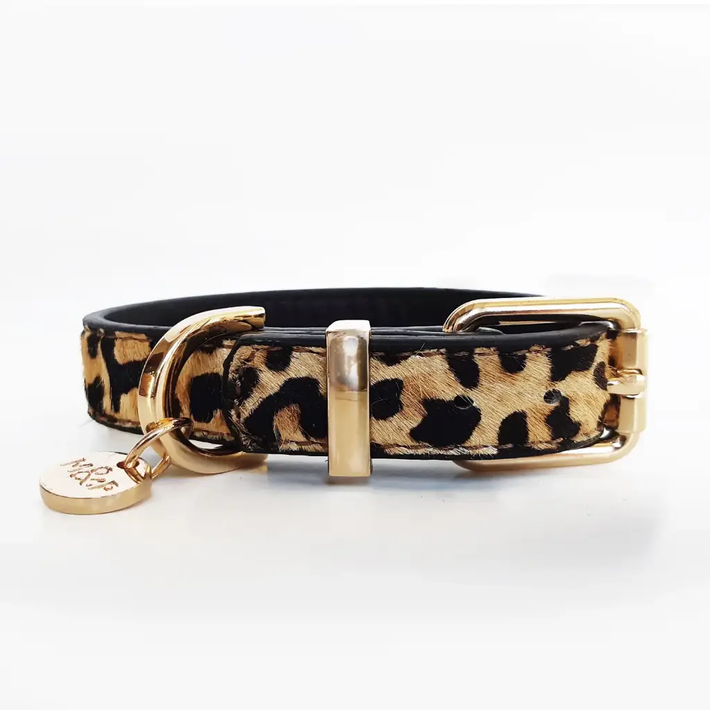 [J26010019] Collier Leopard - Milk&Pepper (25 cm)