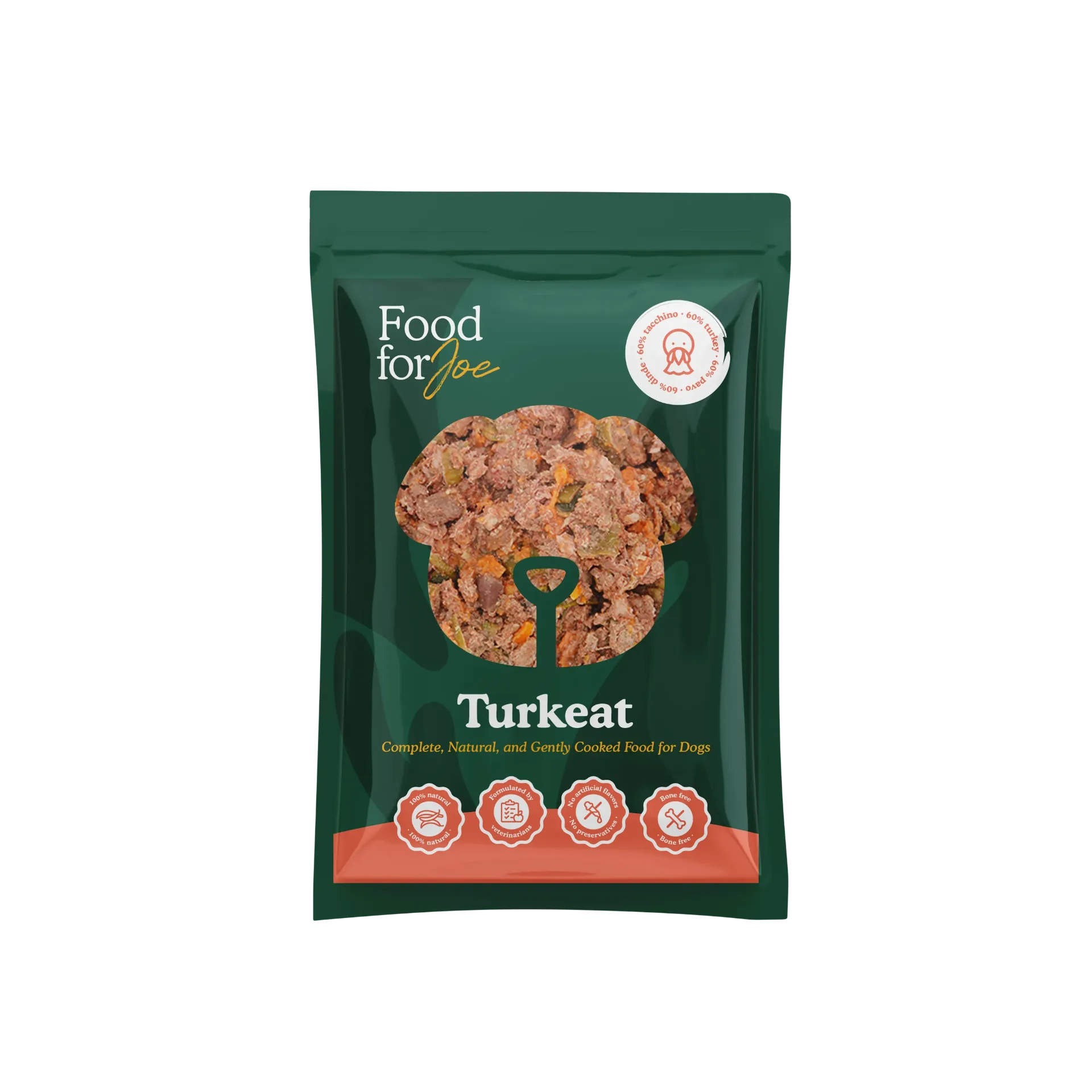 [J26010050] Turkeat recette cuisinée à base de dinde pour chien (800 g) - Food For Joe