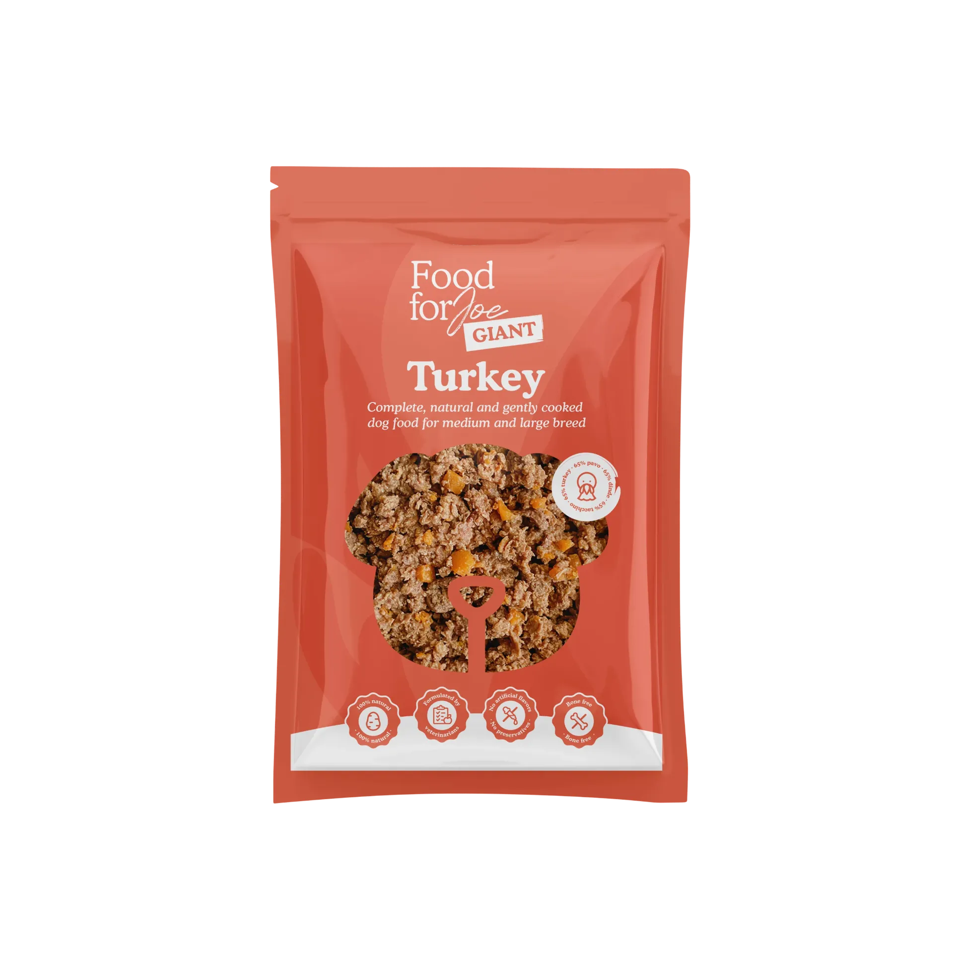 [J26010053] Giant Turkey recette cuisinée à base de dinde pour chien (1.2 kg) - Food For Joe