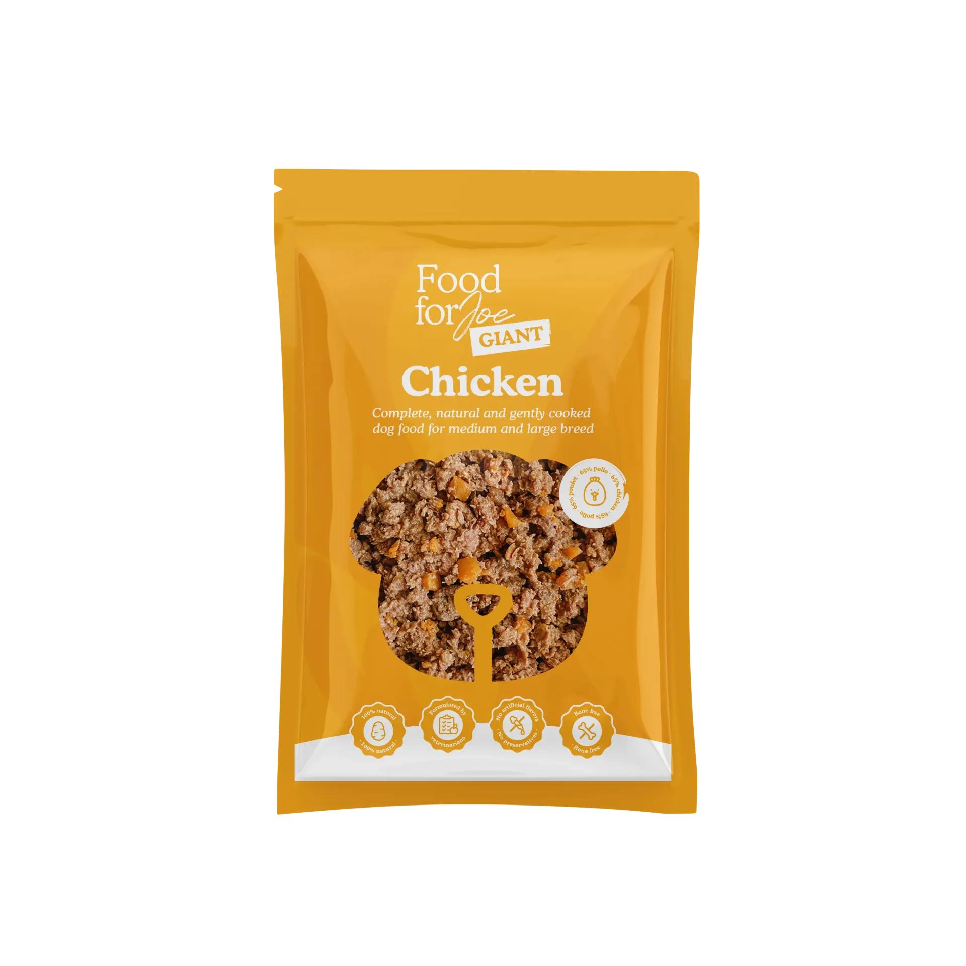 [J26010055] Giant Chicken recette cuisinée à base de poulet pour chien (1.2 kg) - Food For Joe