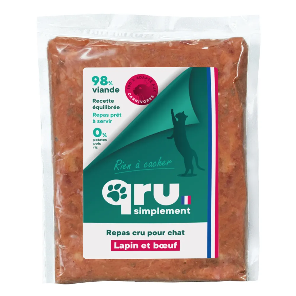 [J26010104] Recette lapin et bœuf (450 g) - QRU