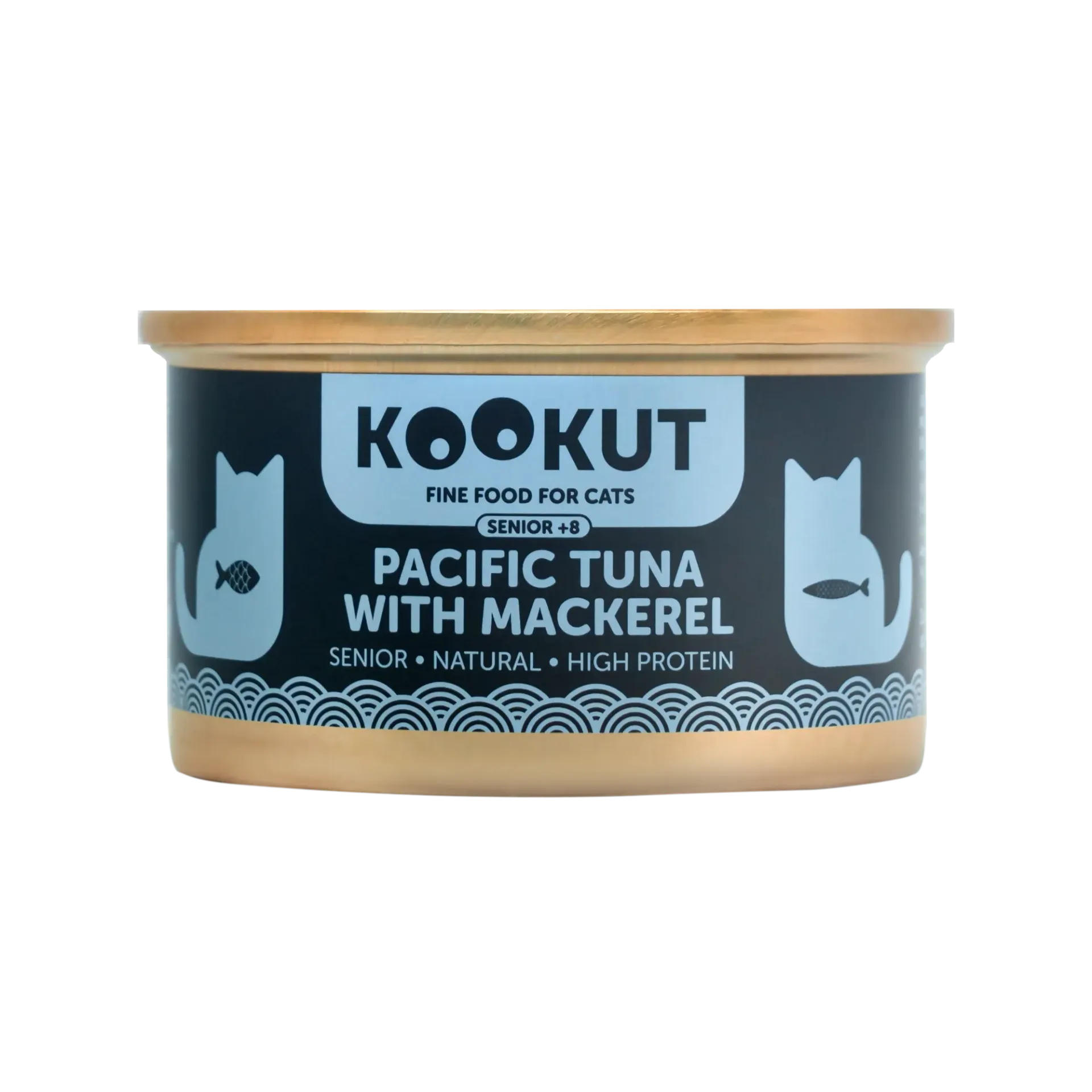 Thon avec maquereau pour chat sénior - Filets (70 g) - Kookut