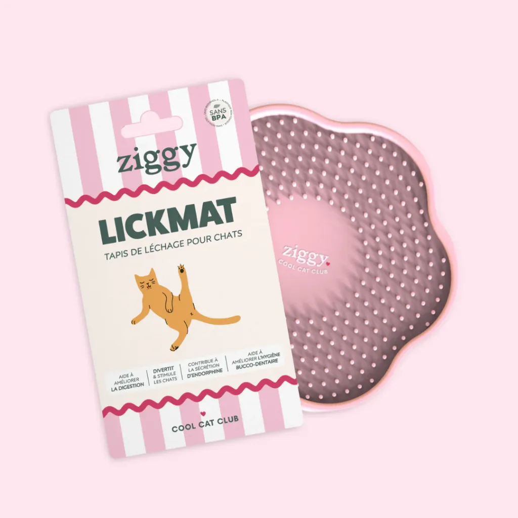 [J26020004] Tapis de léchage LickMat Fleur rose  - Ziggy
