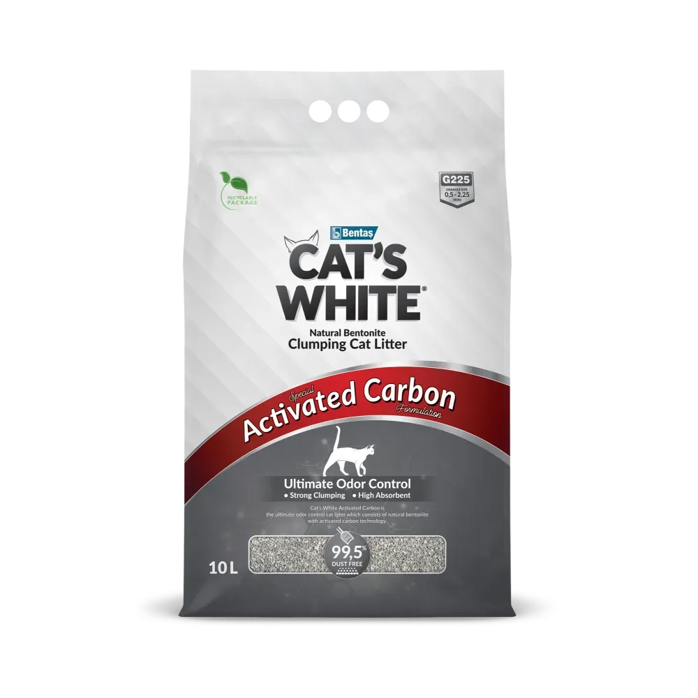 Litière au charbon actif (10 L) - Cat's white