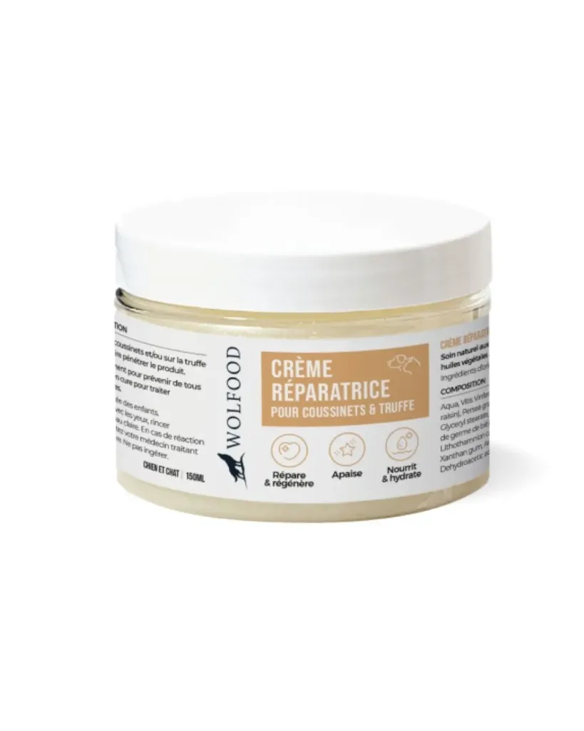 [J26020040] Crème réparatrice coussinets et truffes (150 ml) - Wolfood