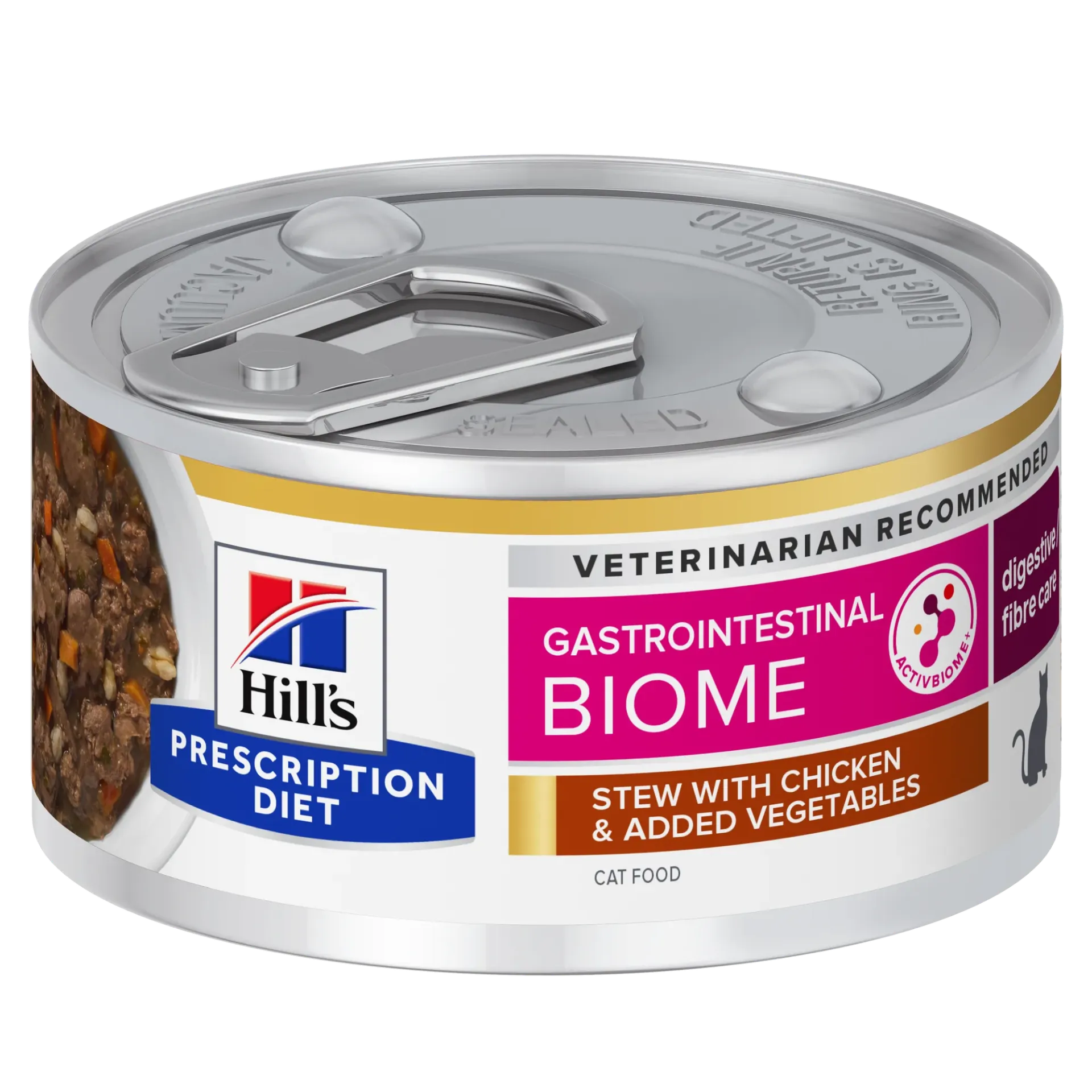 [J26020074] Boite Feline Mijotés Gastrointestinal Biome au poulet (24 boites 82 g) - Hill's Prescription Diet
