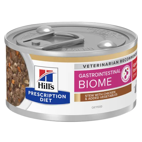 Boite Feline Mijotés Gastrointestinal Biome Stress au poulet (24 boites 82 g) - Hill's Prescription Diet