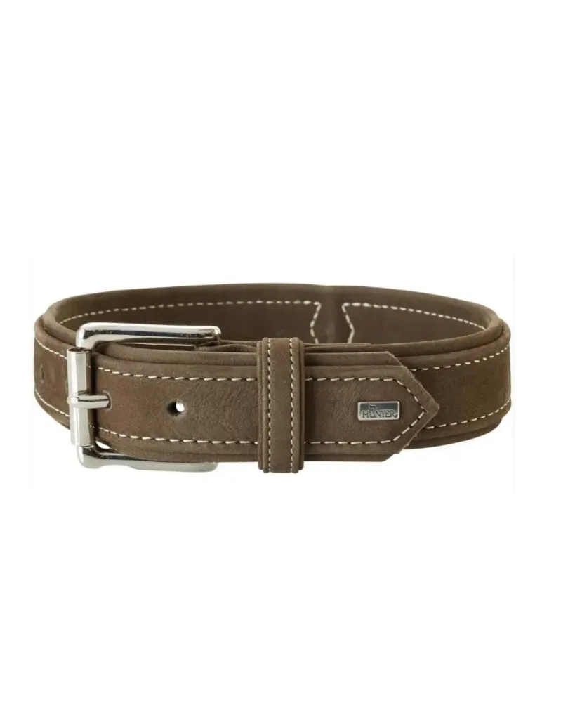 [J26020095] Collier huting en cuir nubuck (45 cm) - Hunter
