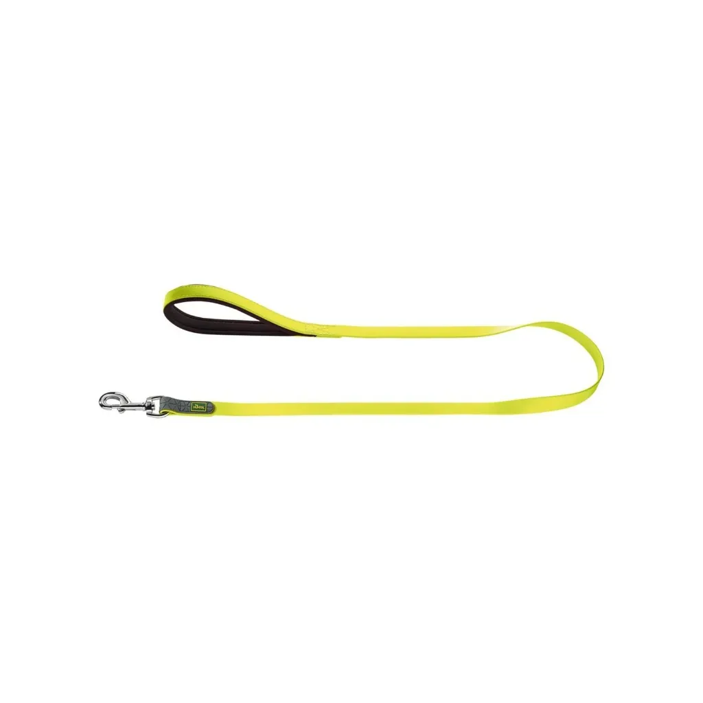 [J26030003] Laisse nylon "Convenience" jaune fluo (Taille 2) - Hunter