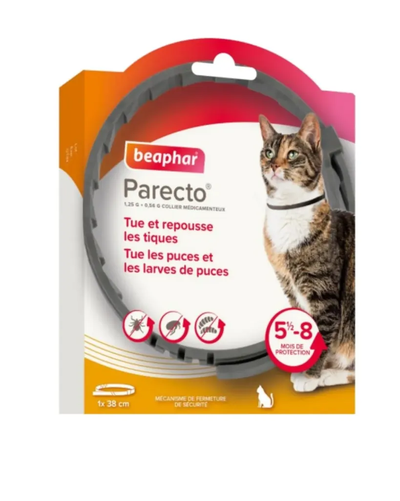 [J26030020] Collier antiparasitaire Parecto (chat) - Beaphar