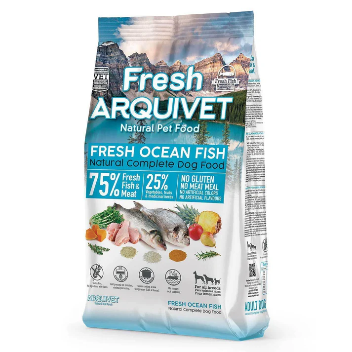 [J26030089] Aliment semi-humide chien à base de poisson frais de l'océan (2.5 kg) - Arquivet