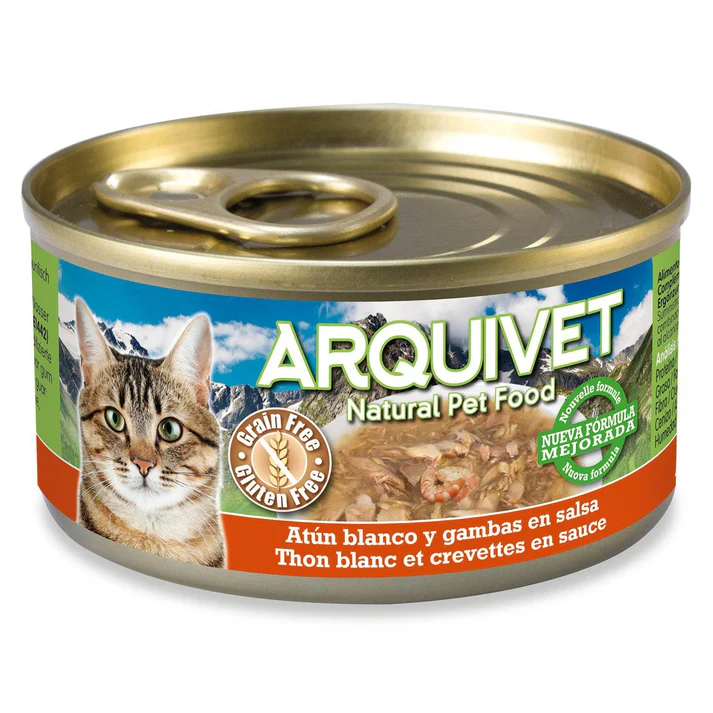 [J26030104] Thon blanc et crevettes en sauce - Mini filets (1 boîte 80 g) - Arquivet