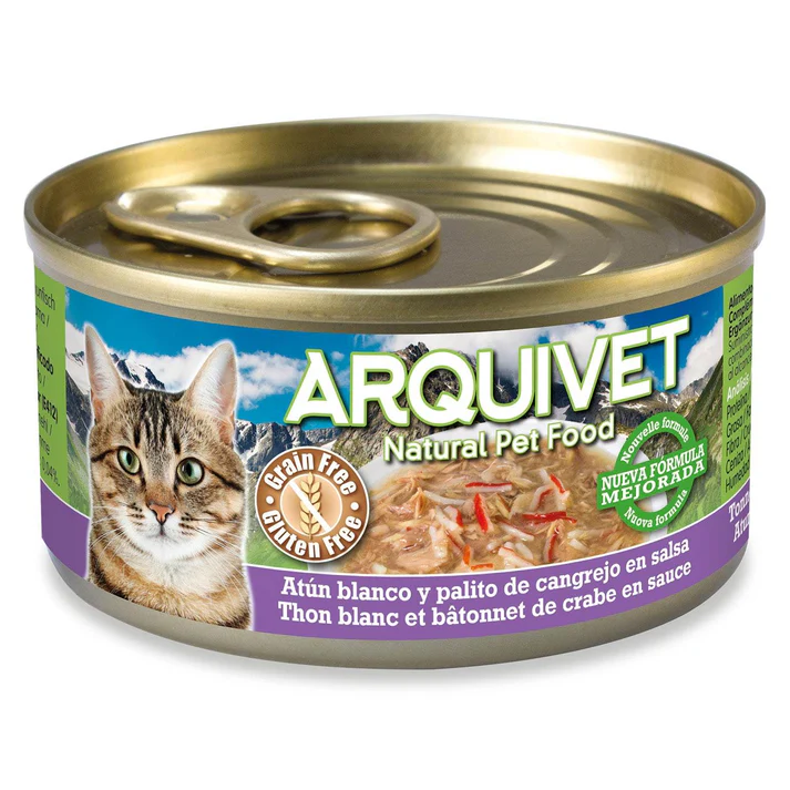 [J26030105] Thon blanc et crabe en sauce - Mini filets (1 boîte 80 g) - Arquivet