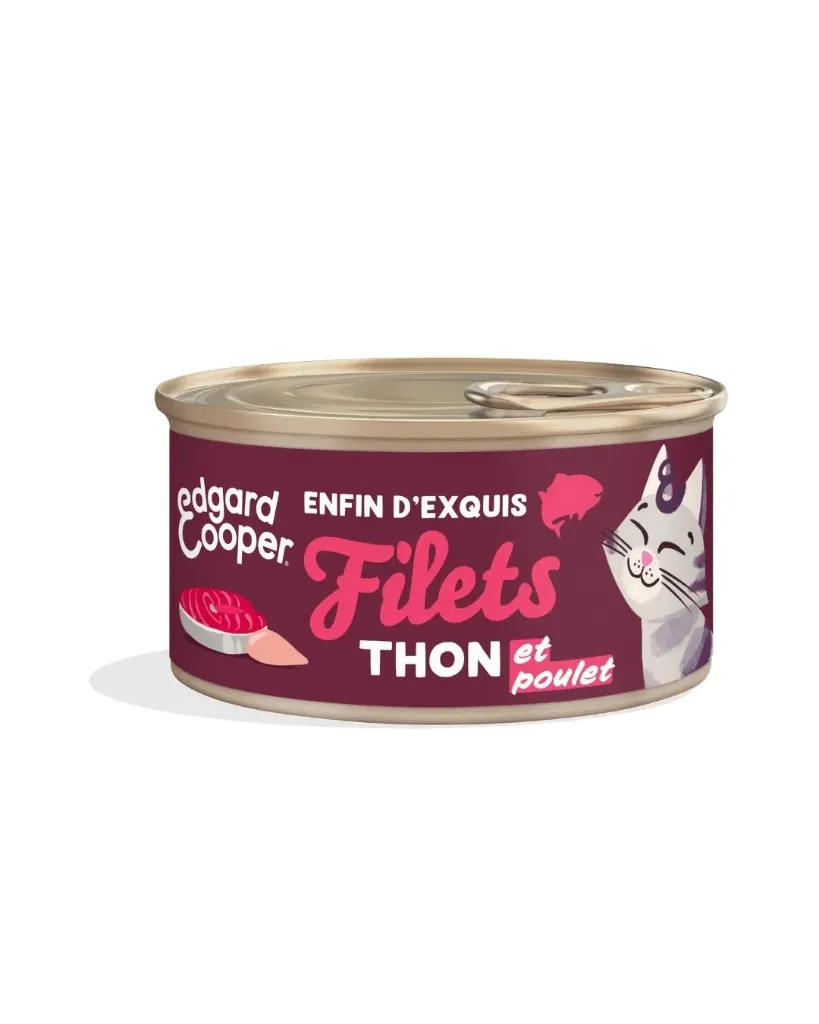 [J26030118] Filets pour chat au thon et au poulet (70 g) 2026 - Edgard & Cooper