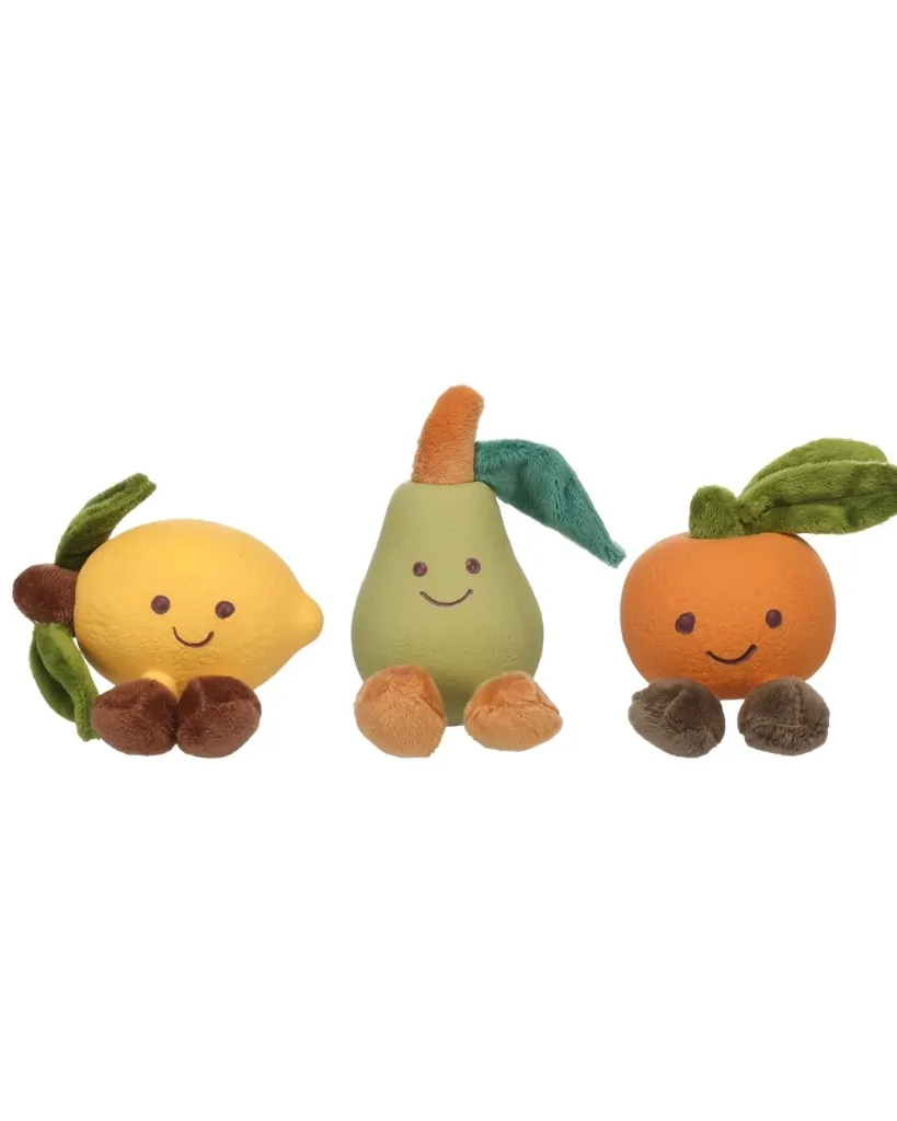 [J26030121] Jouet Citri citron, poire et orange (à l'unité, coloris et forme aléatoire) - Flamingo