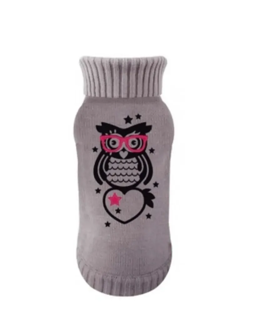 [8080_15353] Pull Owl gris (Taille 5) - Noox