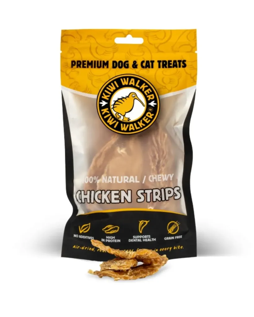 [J26040014] Strips au poulet (100 g) - Kiwi Walker