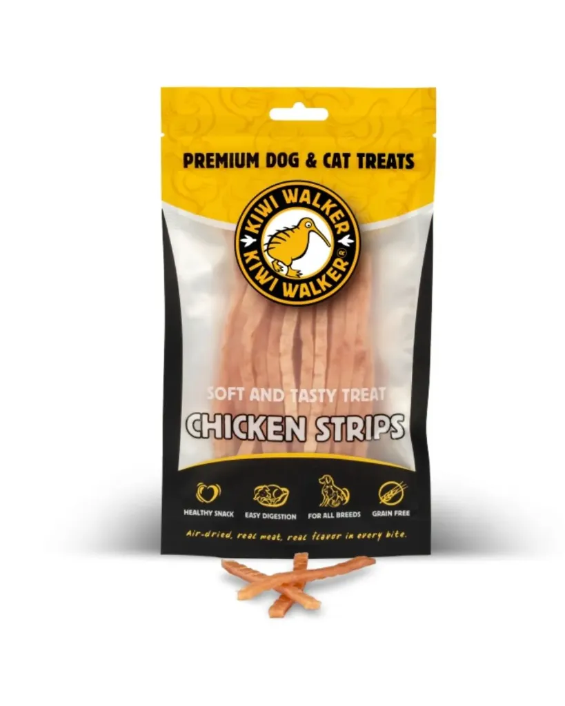 [J26040015] Strips soft au poulet (100 g) - Kiwi Walker