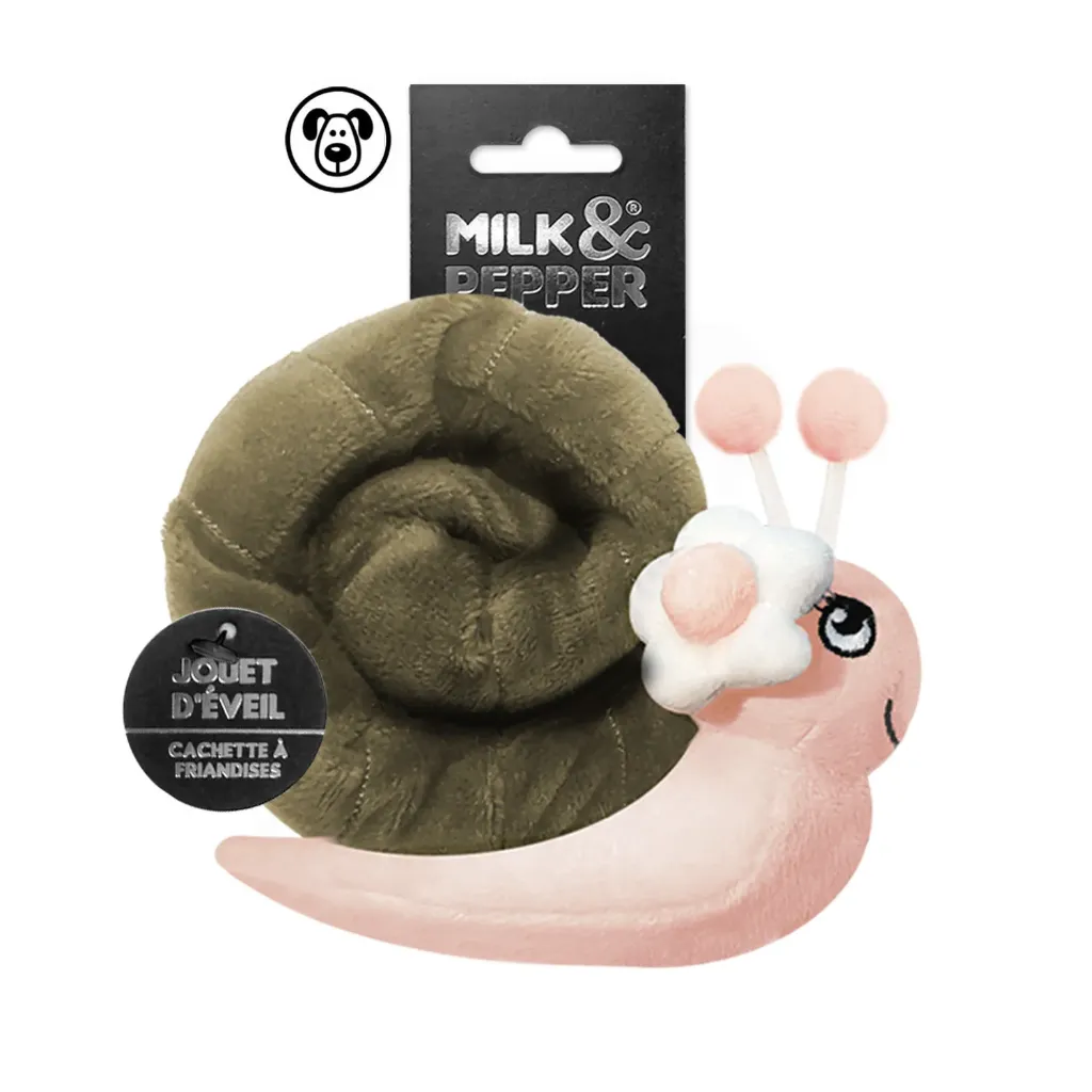 [J26040150] Peluche d'éveil escargot Jenny (11 cm) - Milk&Pepper