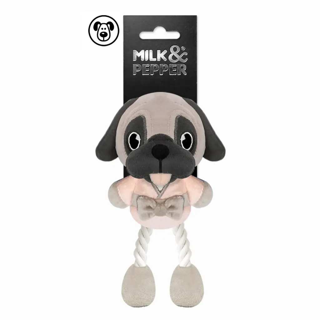 Peluche carlin Saki (17 cm) - Milk&Pepper