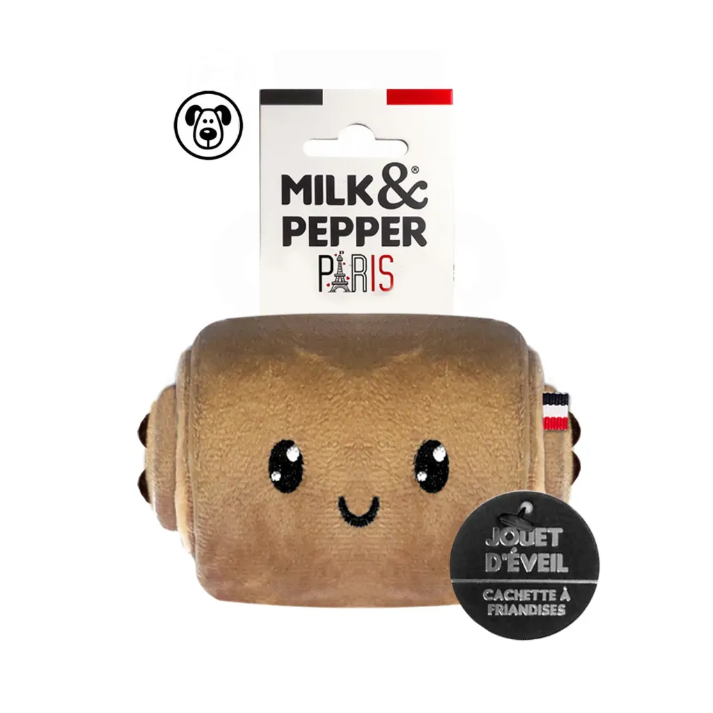[J26040162] Peluche pain au chocolat jouet d'éveil Marceau (9 cm) - Milk&Pepper