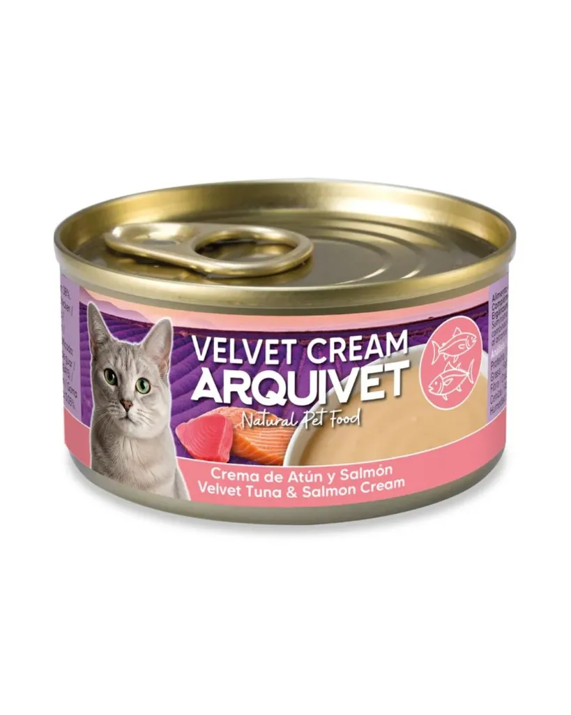 [J26040306] Pâtée crème au thon et au saumon (80 g) - Arquivet