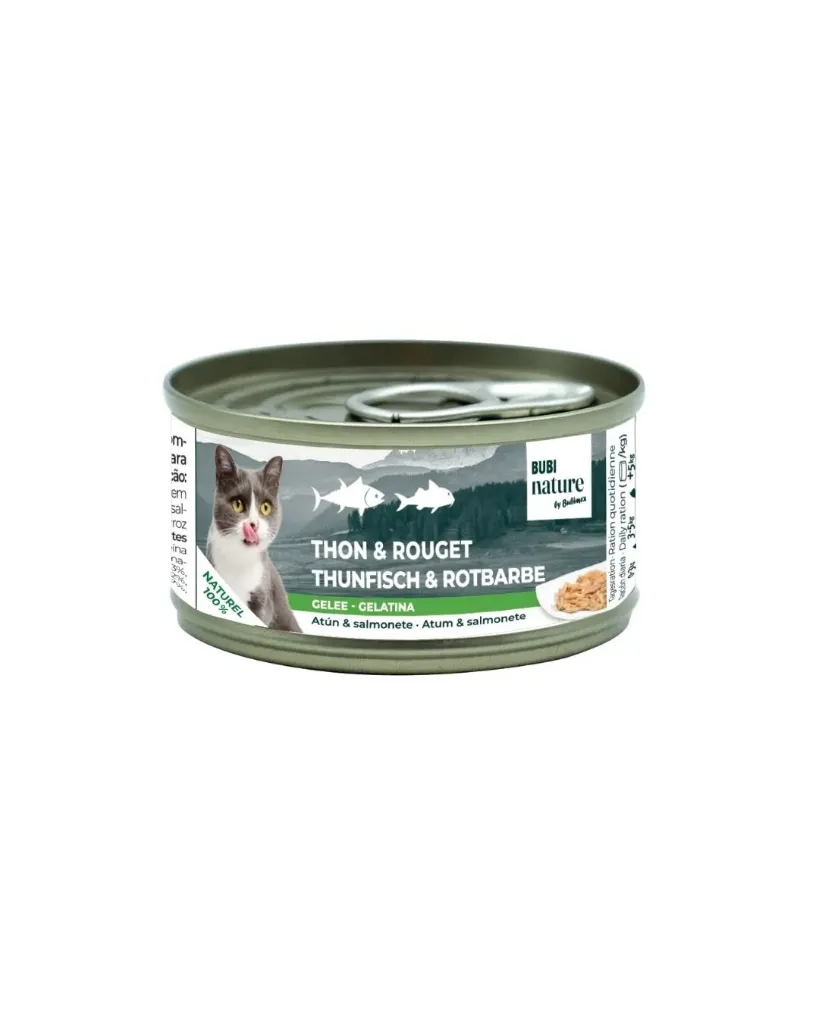 [J26050006] Pâtée en gelée au thon et rouget pour chat (70 g) - Bubimex