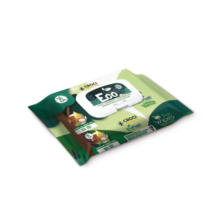 [J26060022] Lingettes humides biodégradables pour chiens et chats à l'huile d'Argan (30 lingettes) - Croci