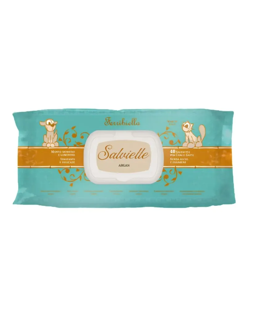 [J26060220] NEW - Lingettes humides argan (40 lingettes) - Ferribiella